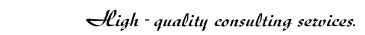 High quality consulting services
